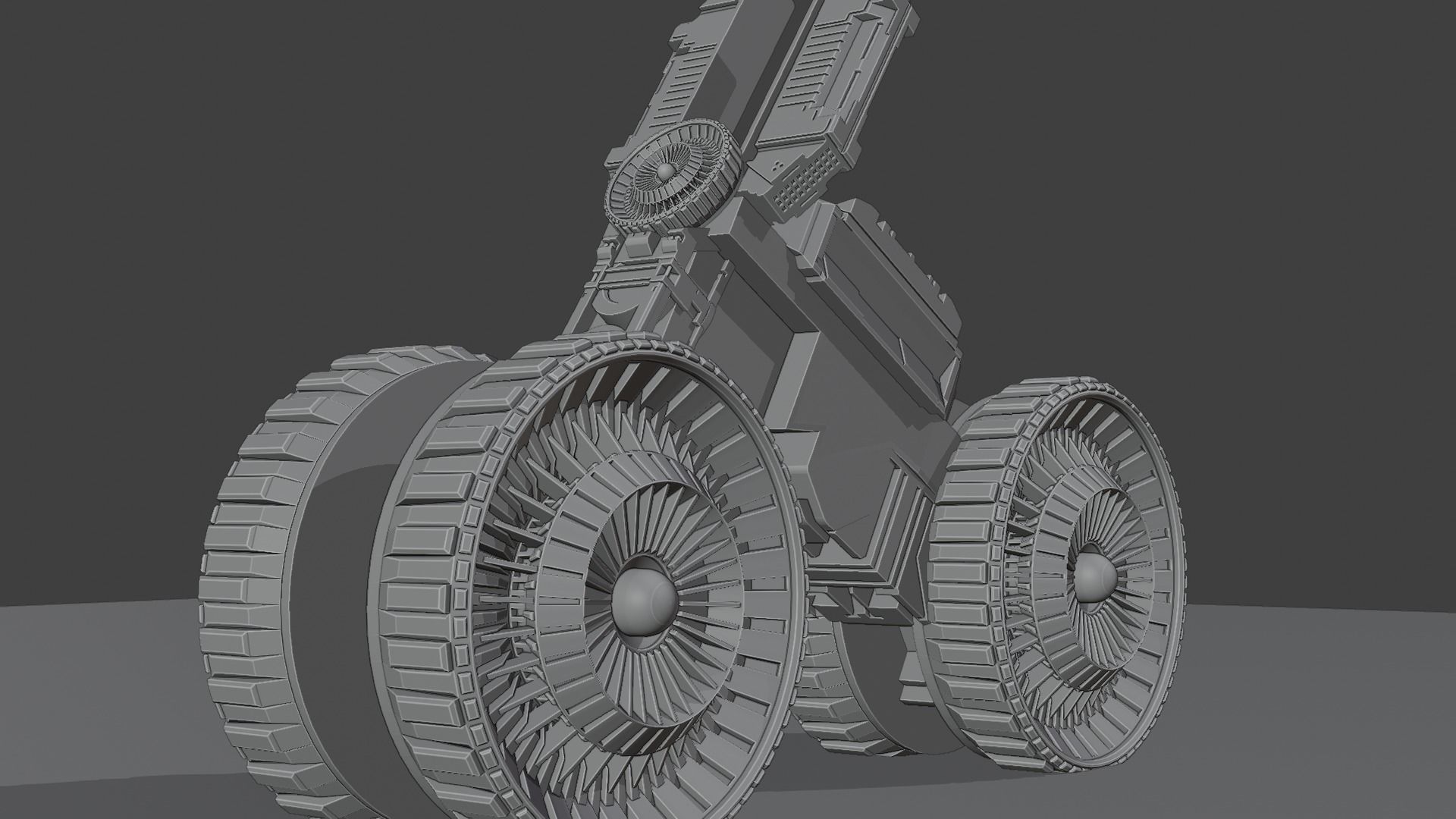 Sci-fi Bike 3D Model Low-poly 3D model_8