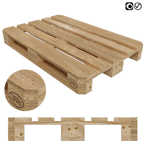 Wooden pallet 3D model