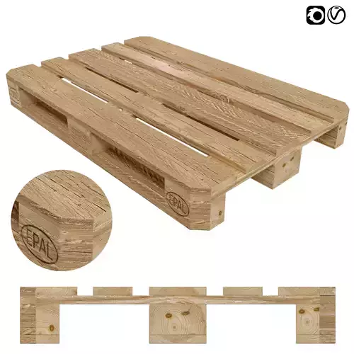 Wooden pallet 3D model