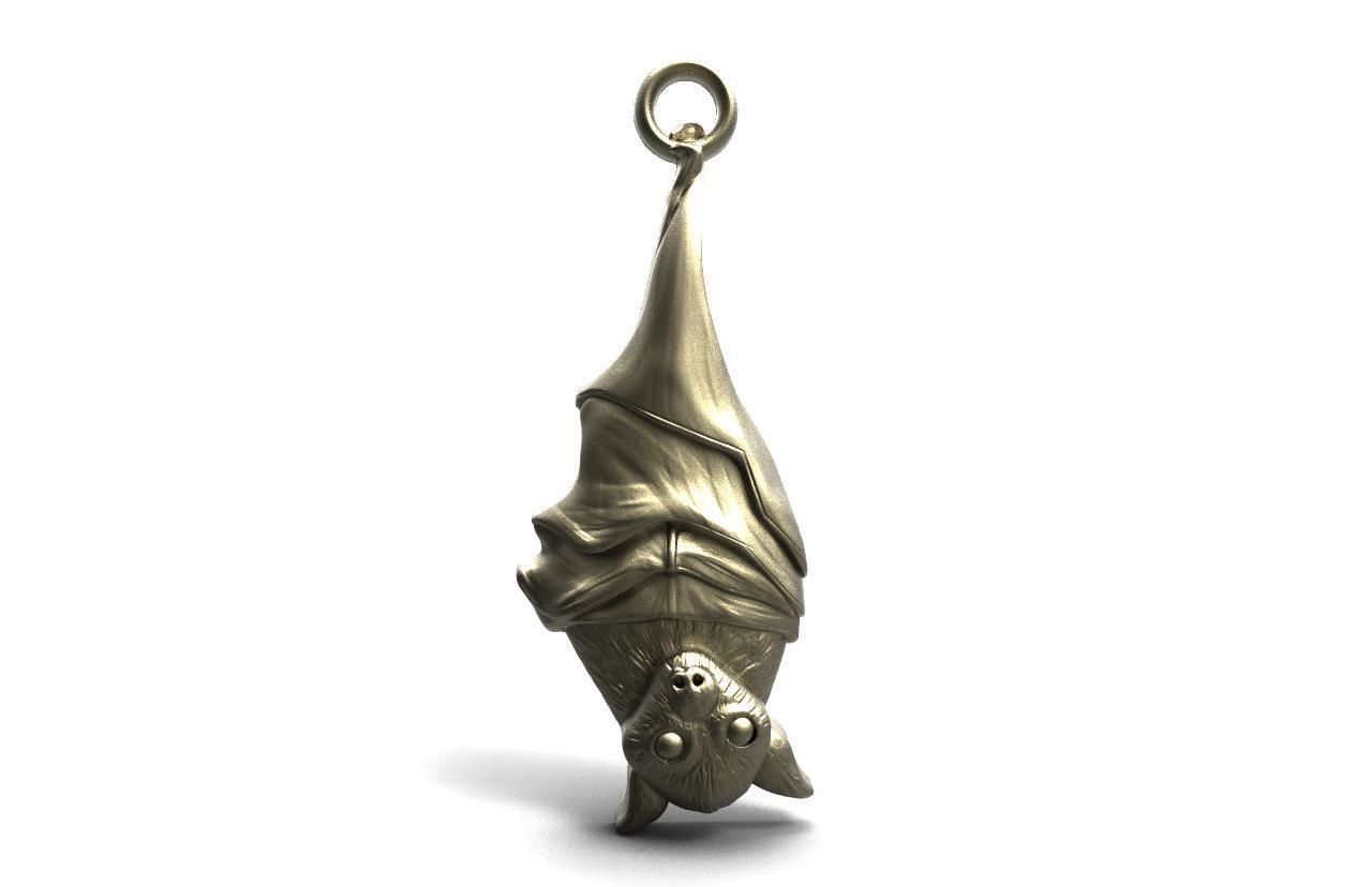 Bat pendant  3D print model_4