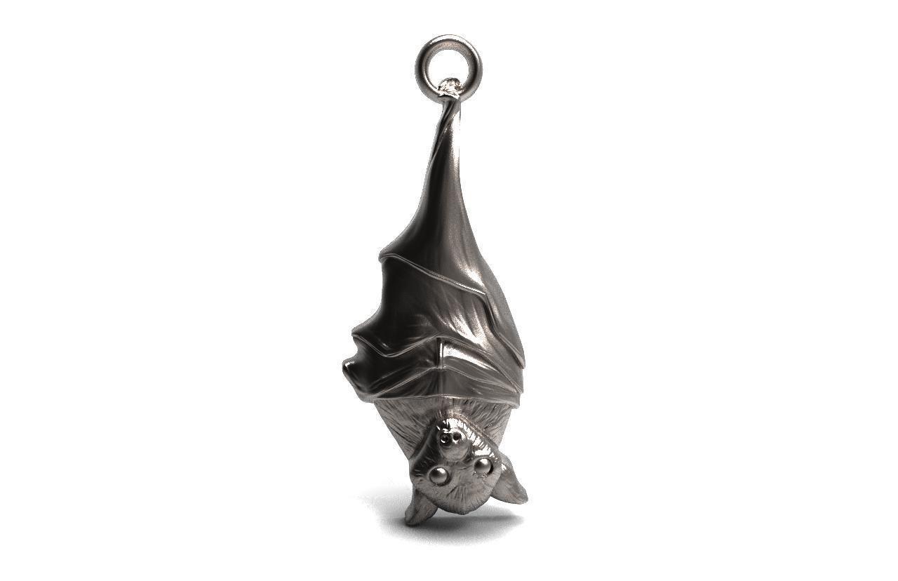 Bat pendant  3D print model_6