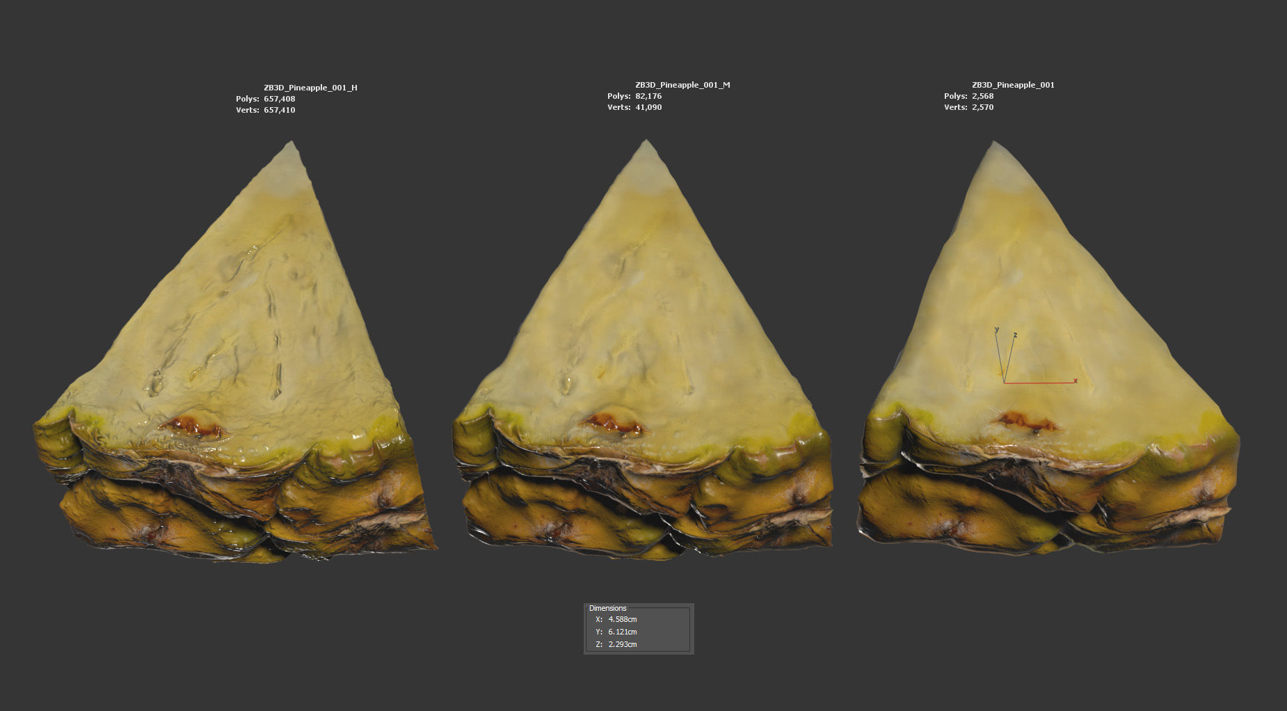 Pineapple 3D model_5