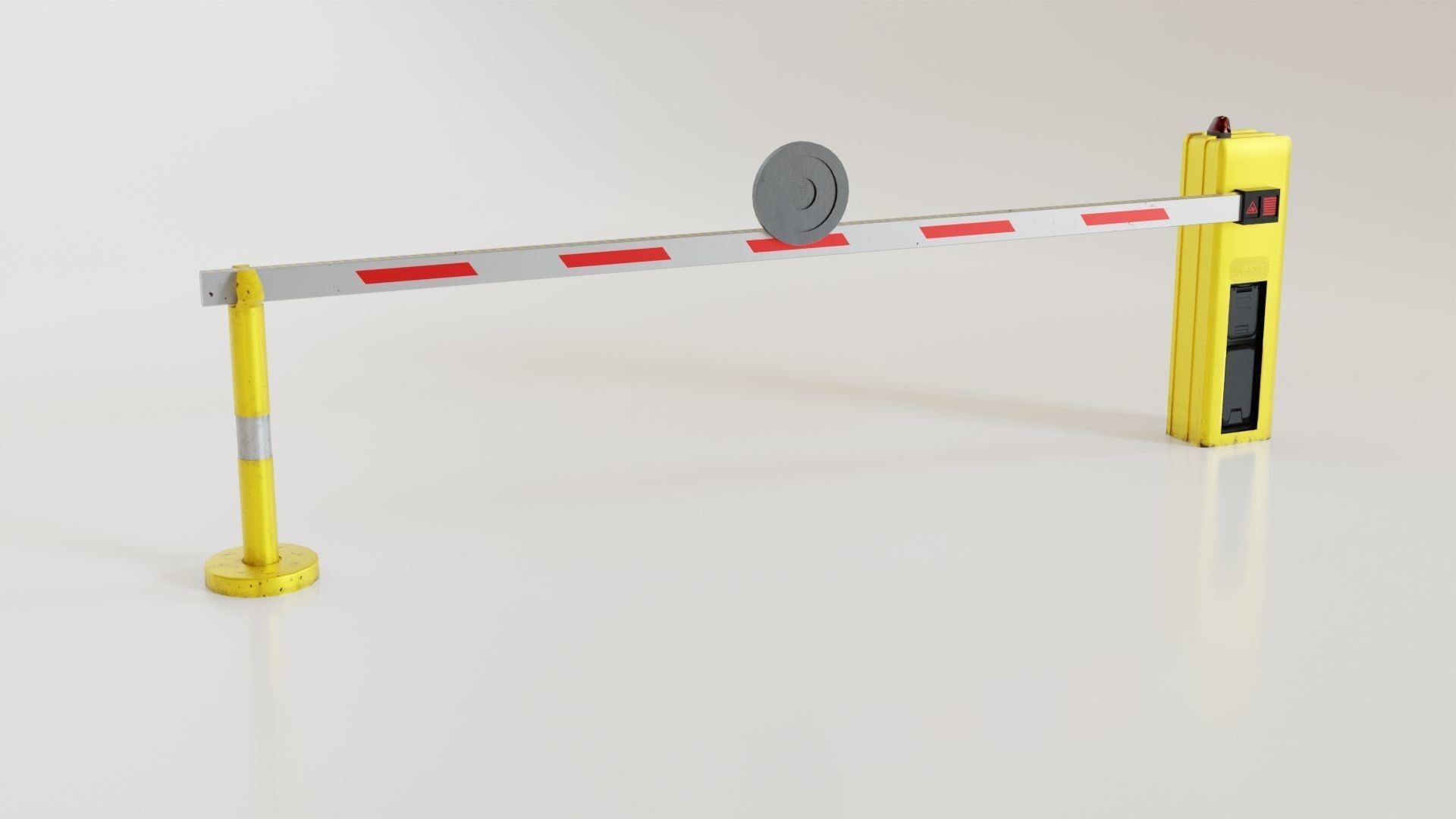 Modern Barrier Set Low-poly 3D model_4