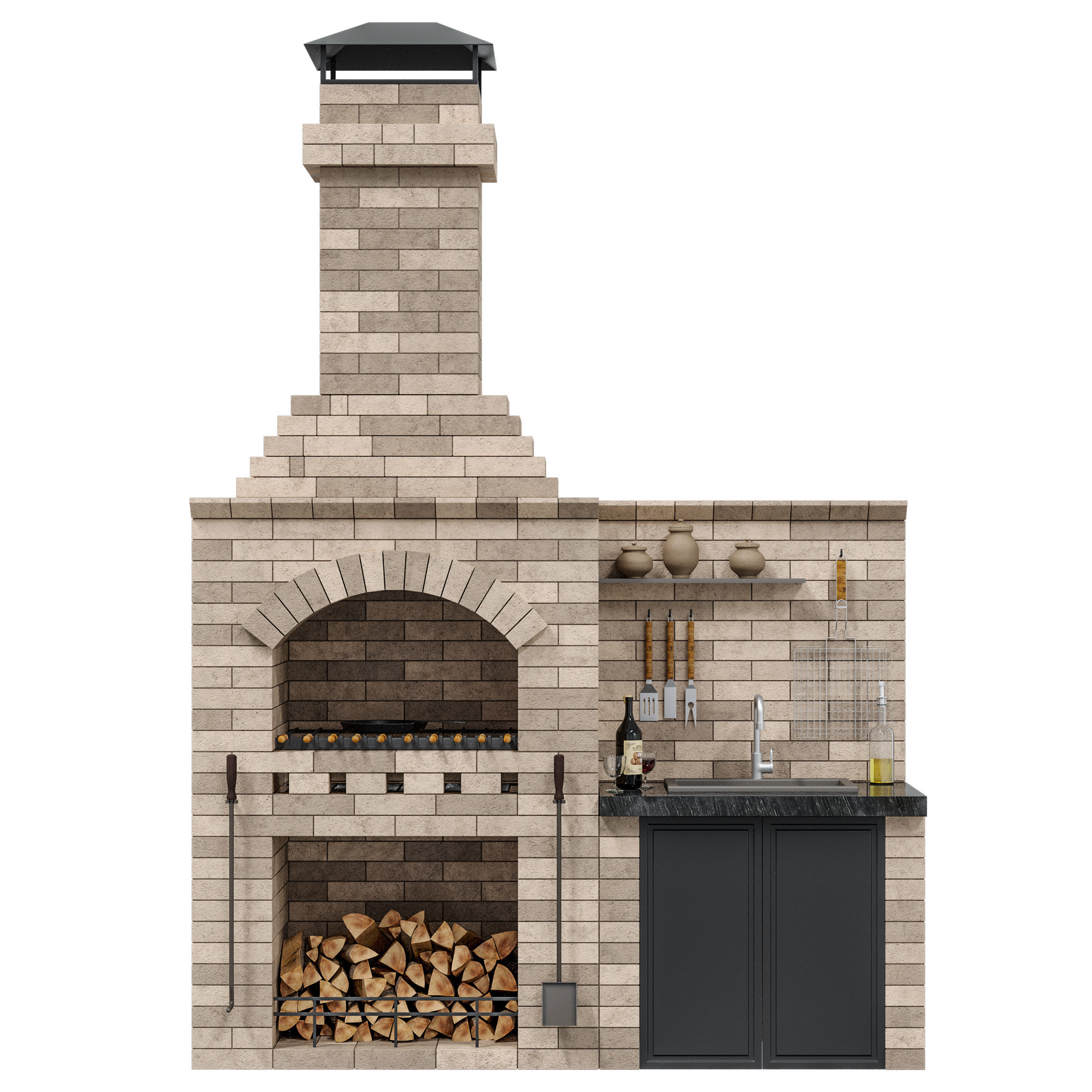 Barbecue M R 78 radius BBQ 3D model_2