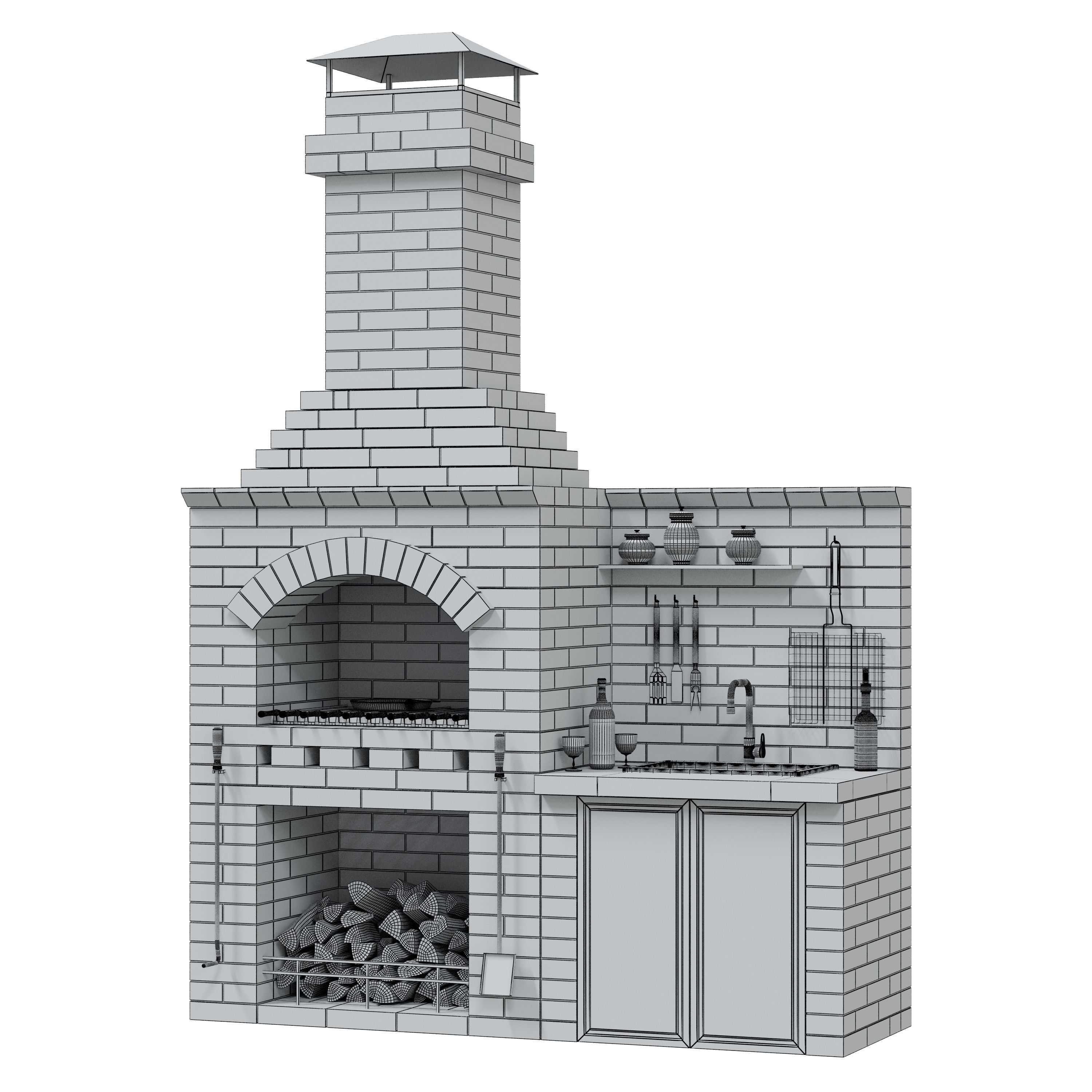 Barbecue M R 78 radius BBQ 3D model_4