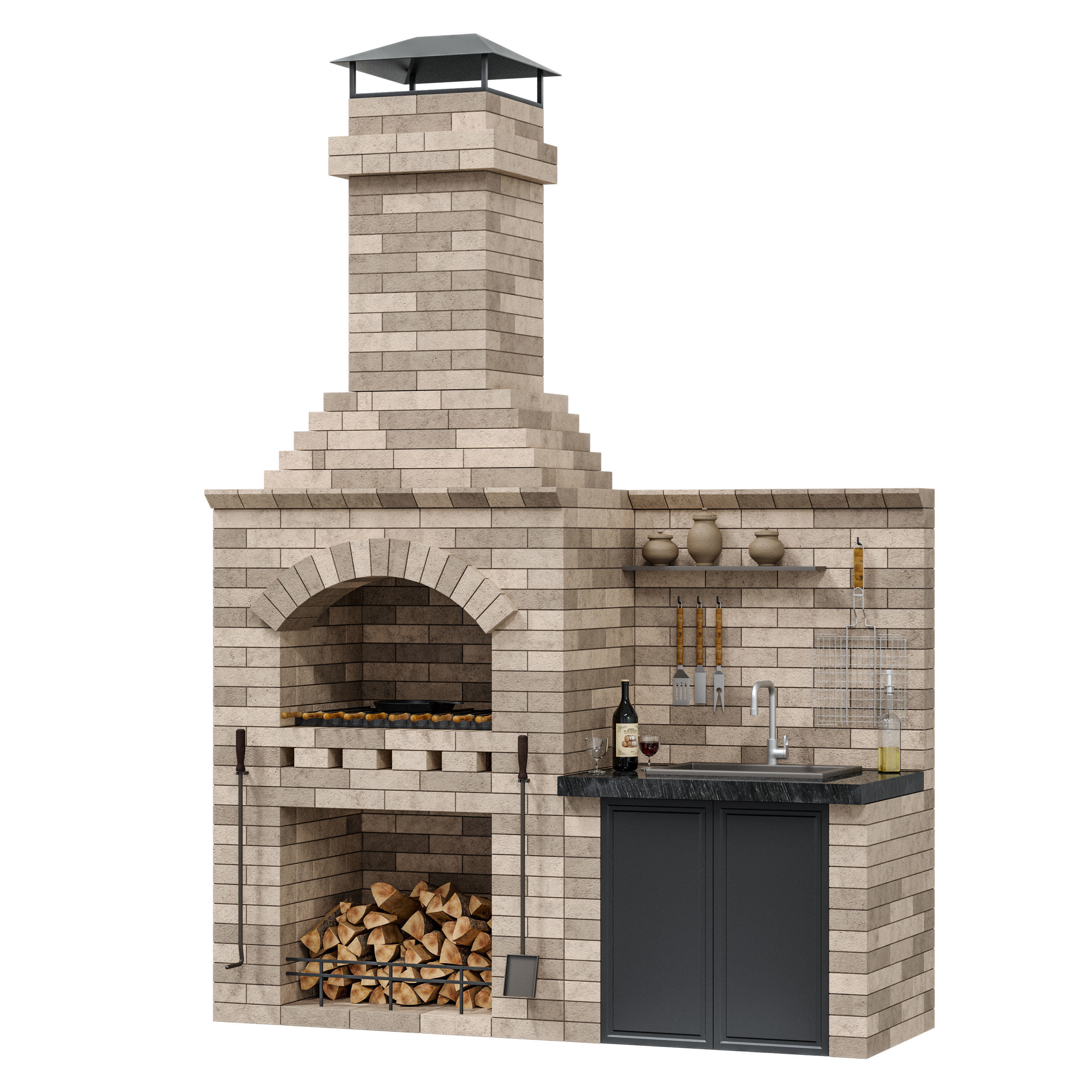 Barbecue M R 78 radius BBQ 3D model_1