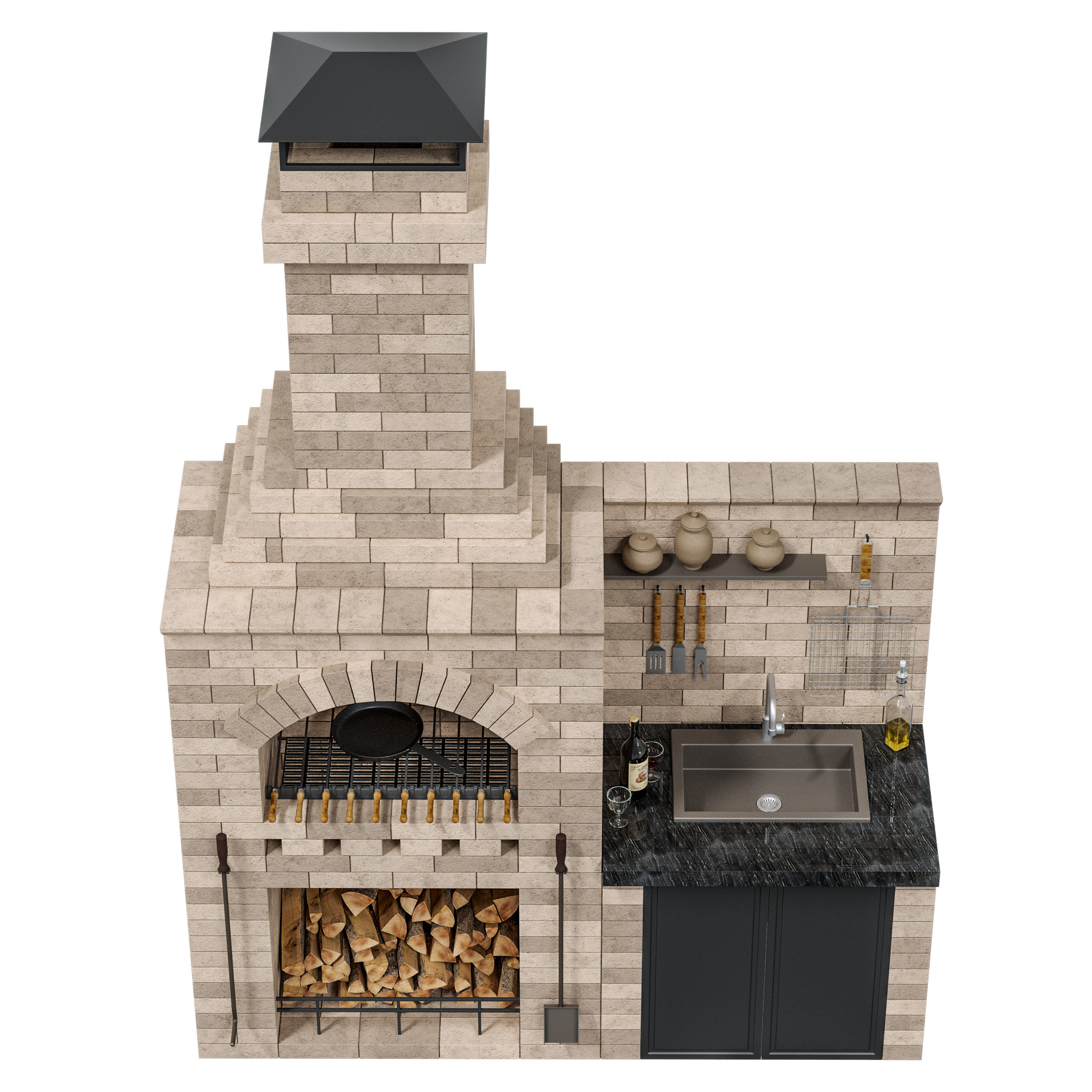 Barbecue M R 78 radius BBQ 3D model_3