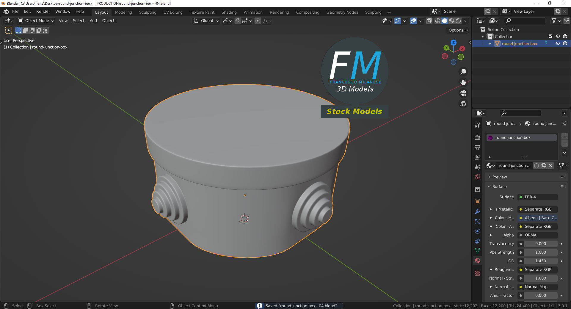 Round junction box 3D model_9
