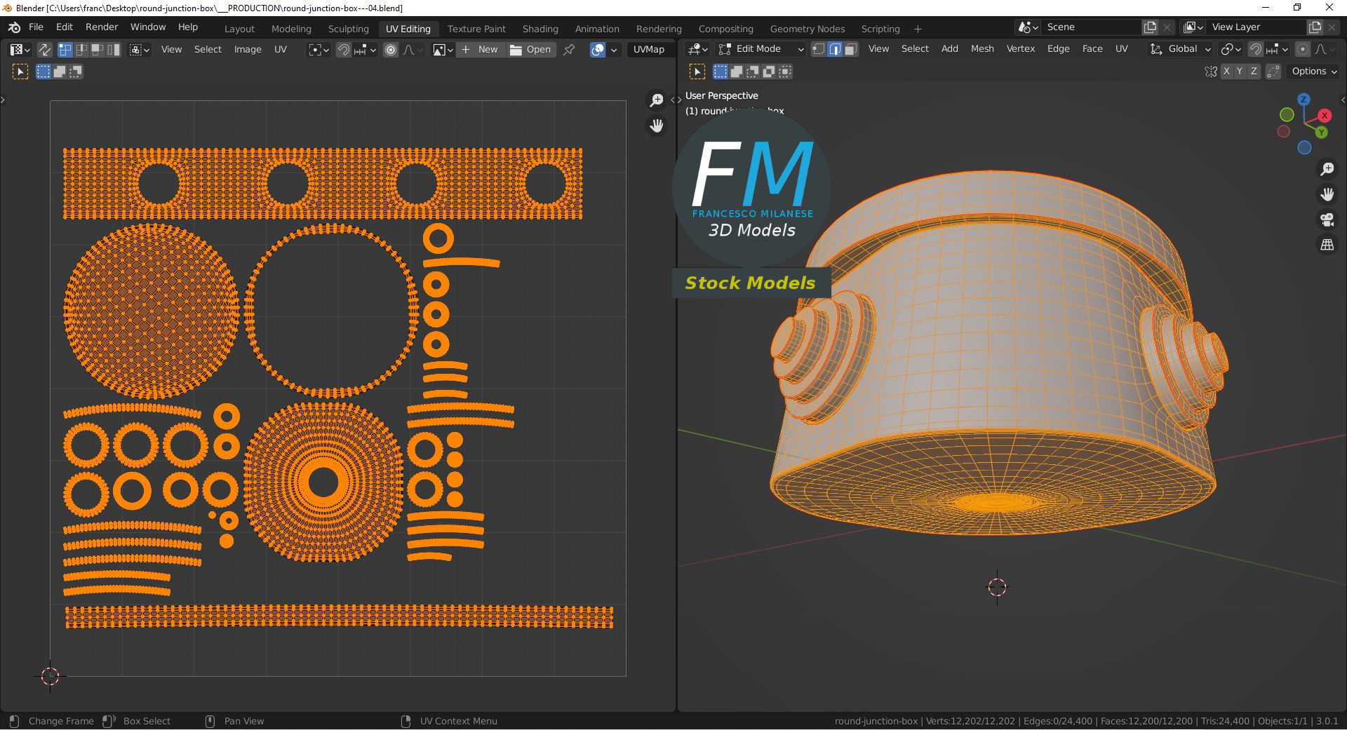 Round junction box 3D model_10