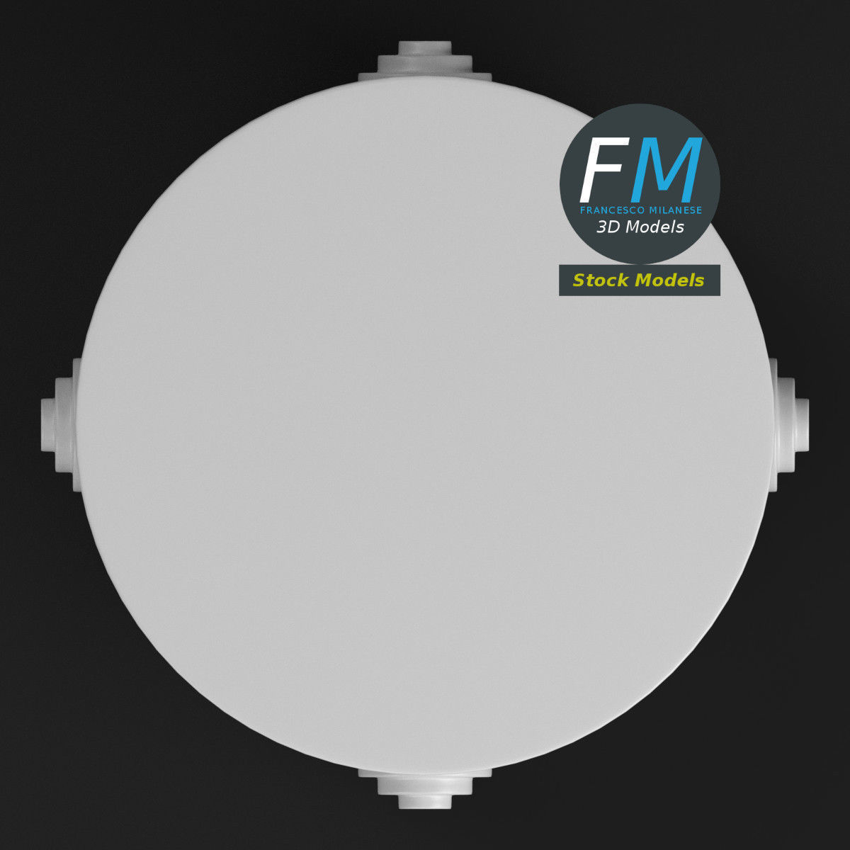 Round junction box 3D model_6