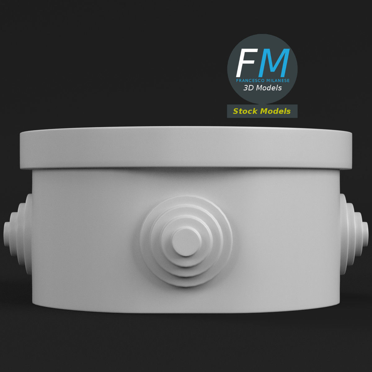 Round junction box 3D model_3
