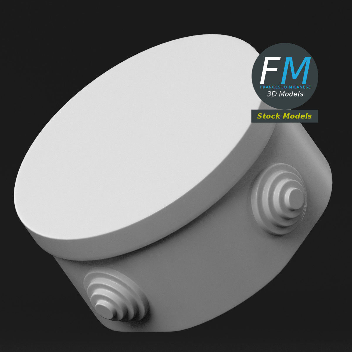 Round junction box 3D model_5