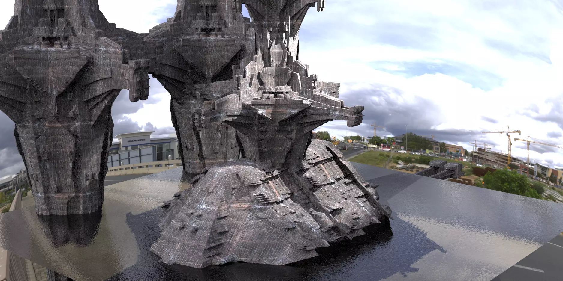 Aztec Computer Tower Aztec Colossal Tower 3 3D model | CGTrader