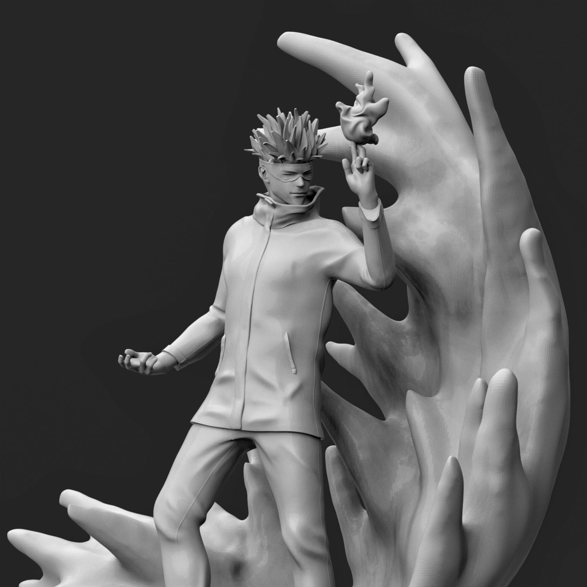 Gojo Satoru 3D Printable  3D print model_13