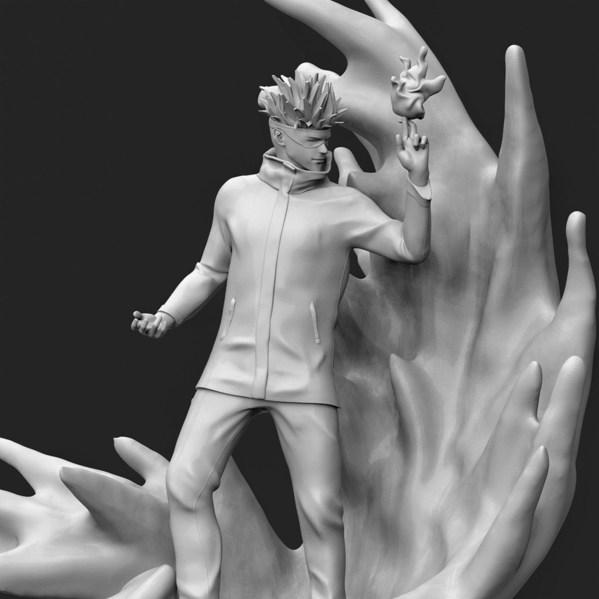 Gojo Satoru 3D Printable  3D print model_12