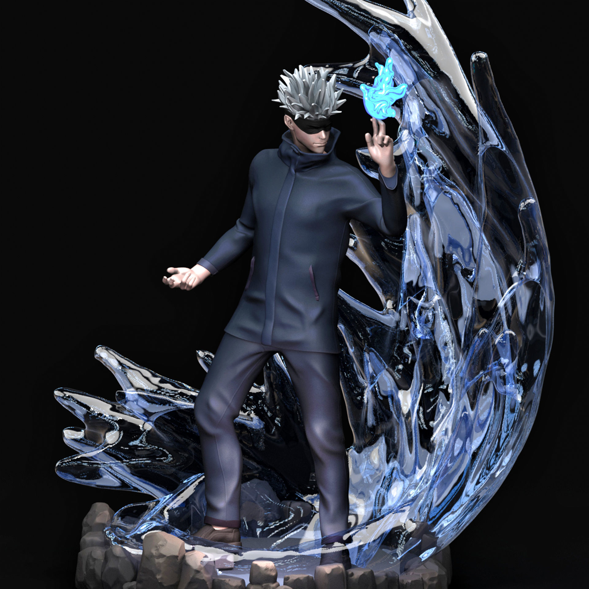 Gojo Satoru 3D Printable  3D print model_4