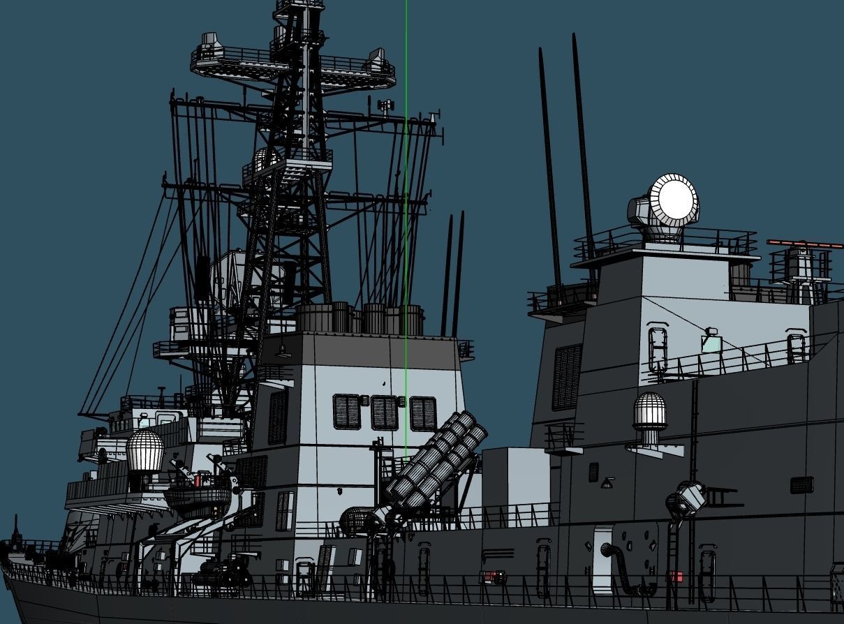 JMSDF Takanami class destroyer DD104 kirisame 3D model_14
