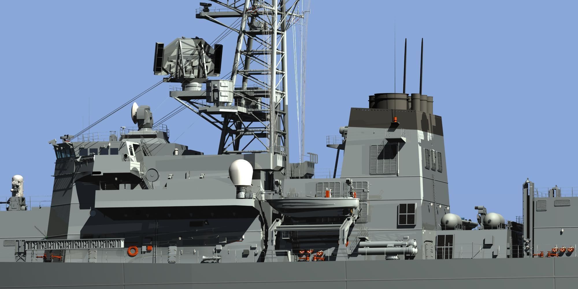 JMSDF Takanami class destroyer DD104 kirisame 3D model_4