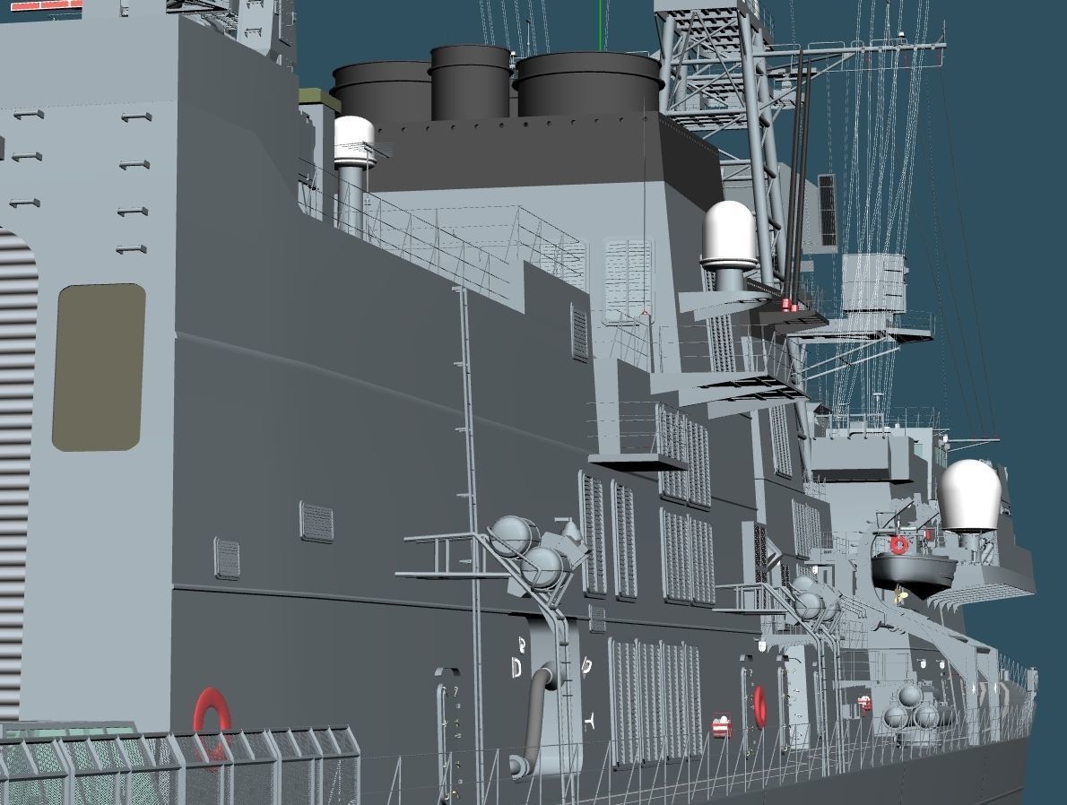 JMSDF Takanami class destroyer DD104 kirisame 3D model_21