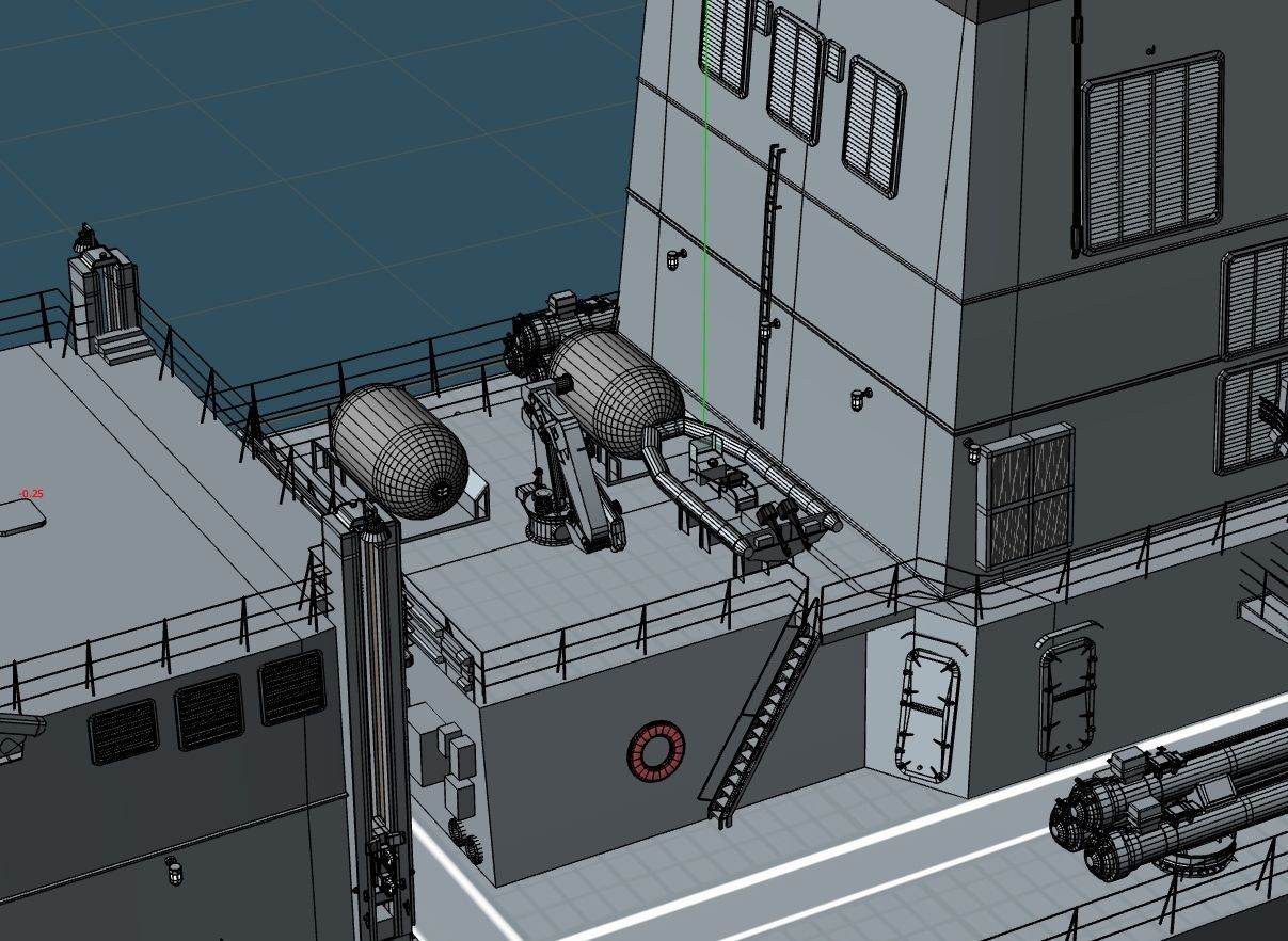 JMSDF Takanami class destroyer DD104 kirisame 3D model_18