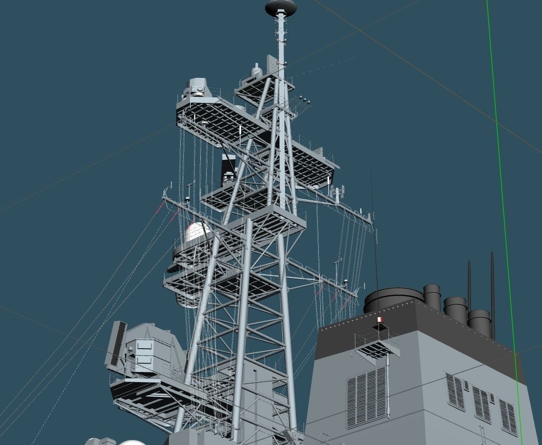 JMSDF Takanami class destroyer DD104 kirisame 3D model_20