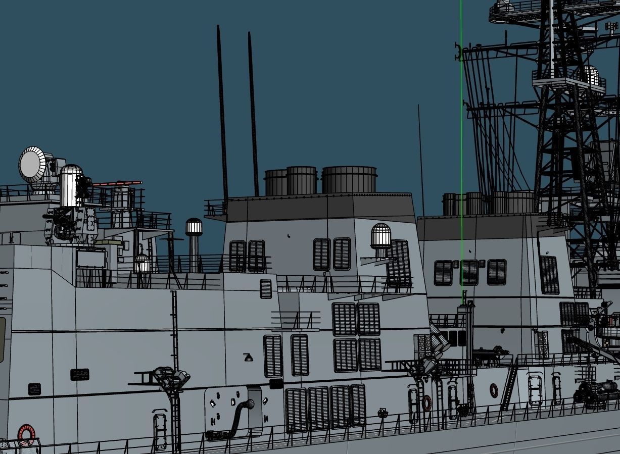 JMSDF Takanami class destroyer DD104 kirisame 3D model_12