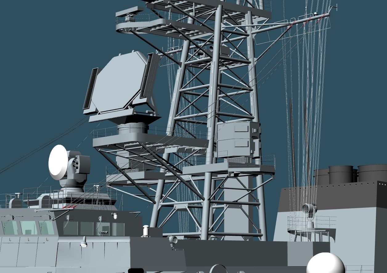 JMSDF Takanami class destroyer DD104 kirisame 3D model_25