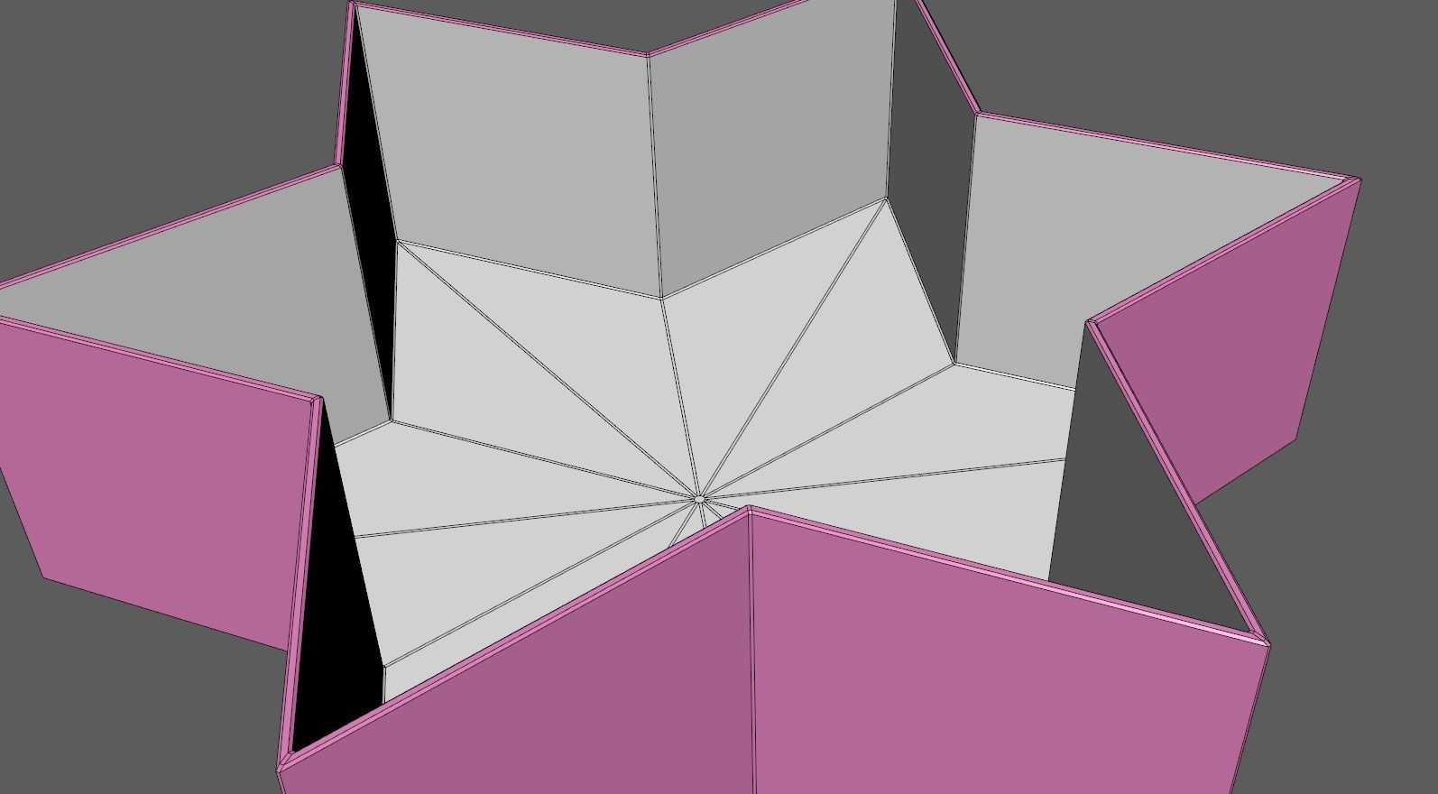 Crinkle Paper Gift Box Star Shape 3D model_6