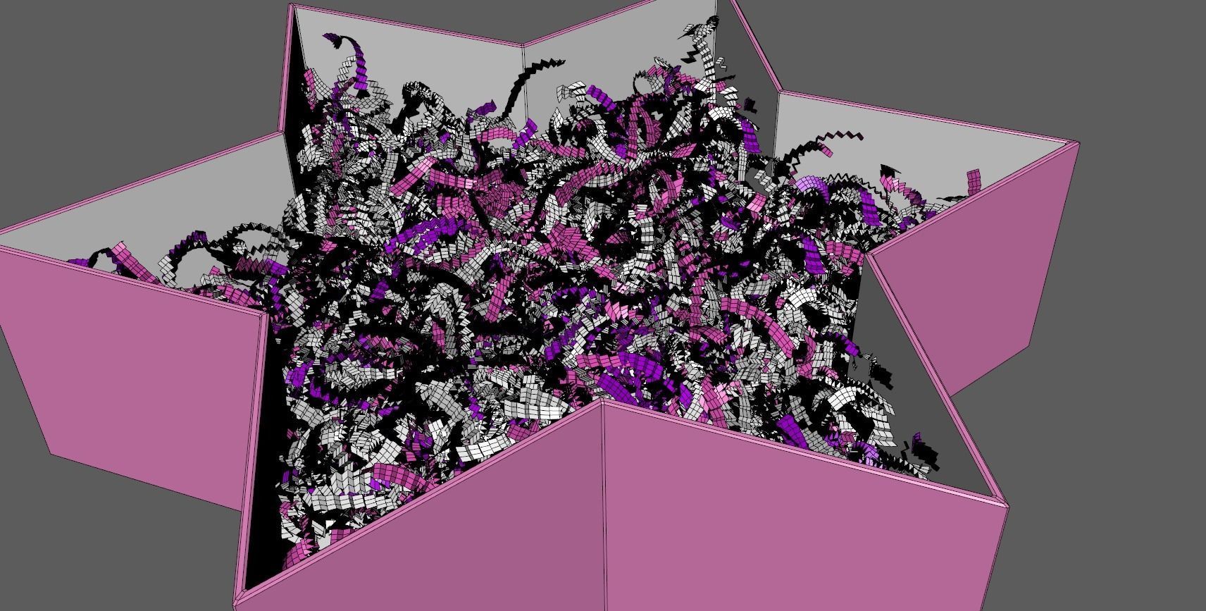 Crinkle Paper Gift Box Star Shape 3D model_5