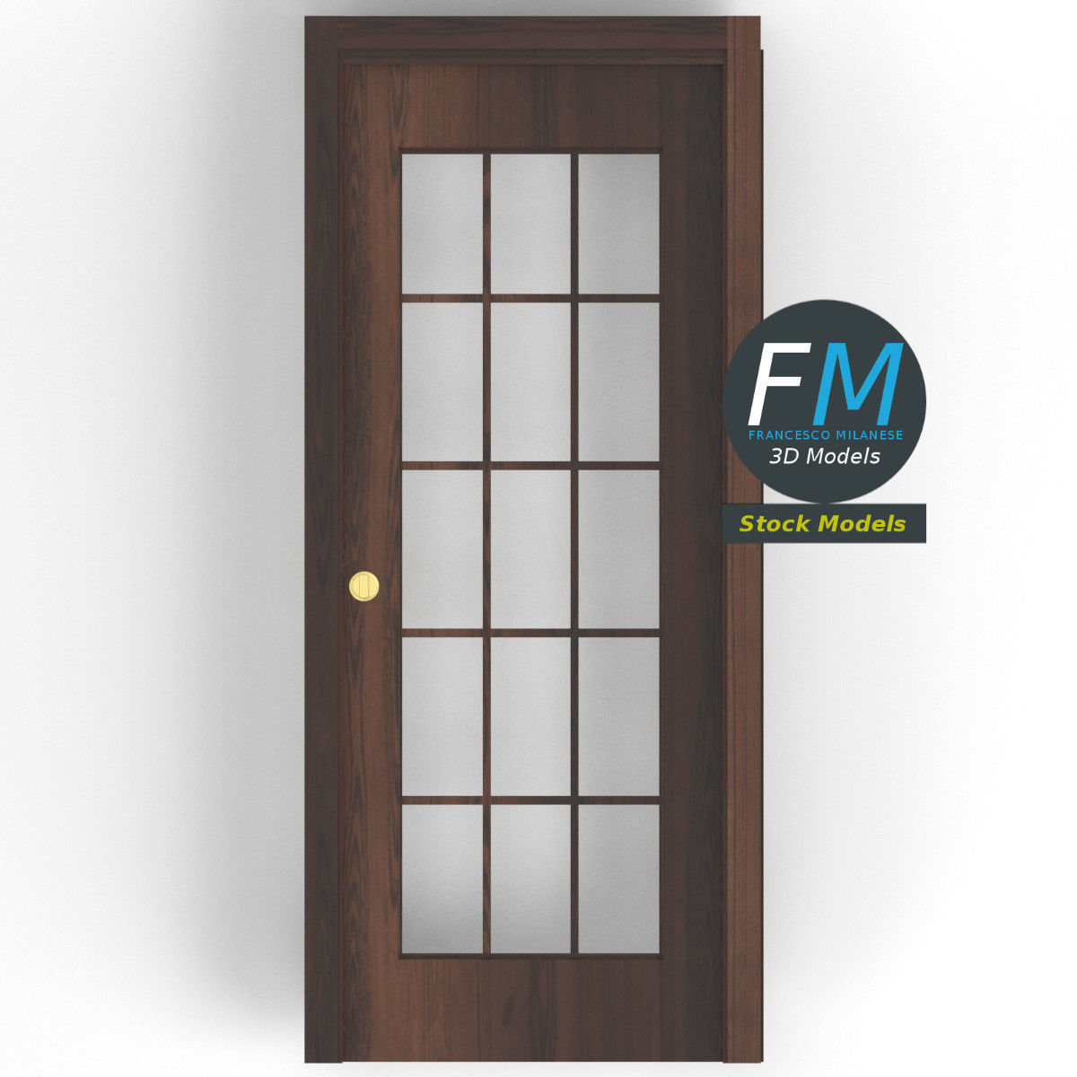 Sliding glass door 2 3D model_6