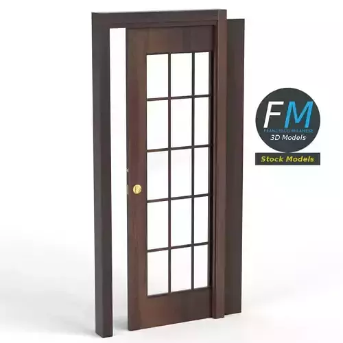 Sliding glass door 2 3D model Sliding glass door 2 3D model