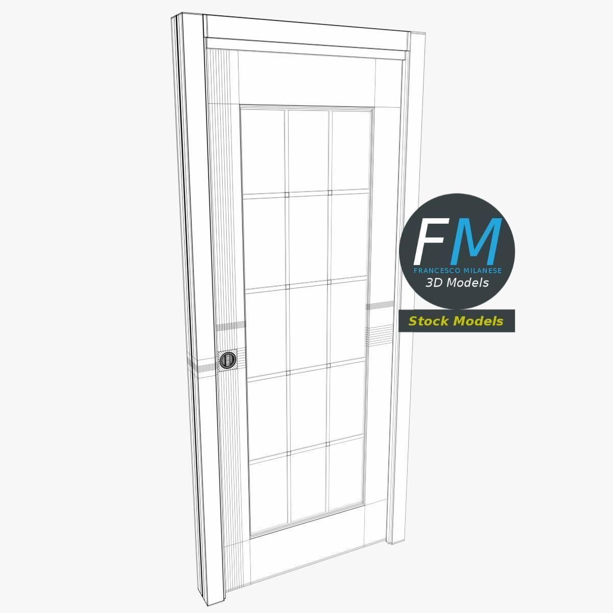 Sliding glass door 2 3D model_7