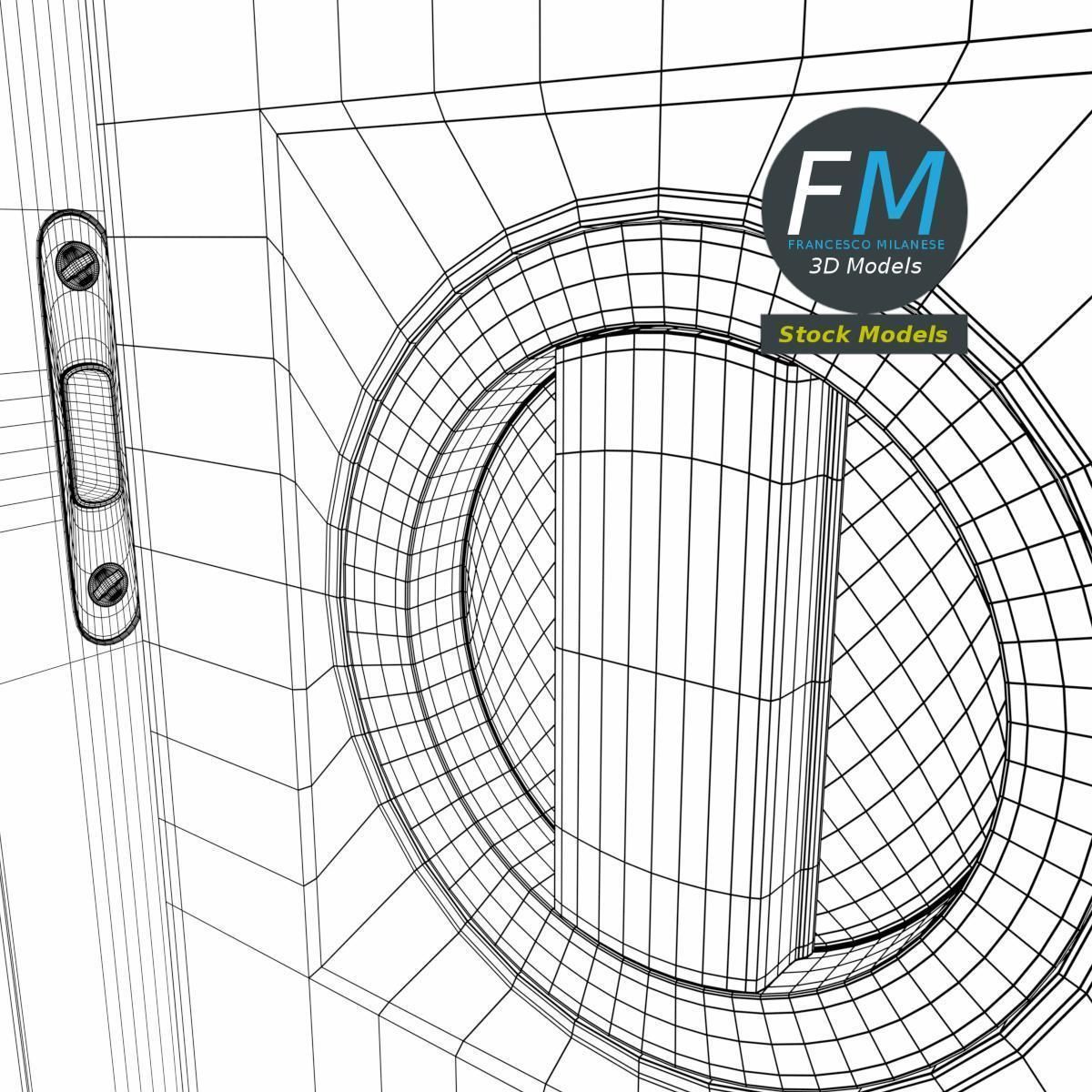 Sliding glass door 2 3D model_8