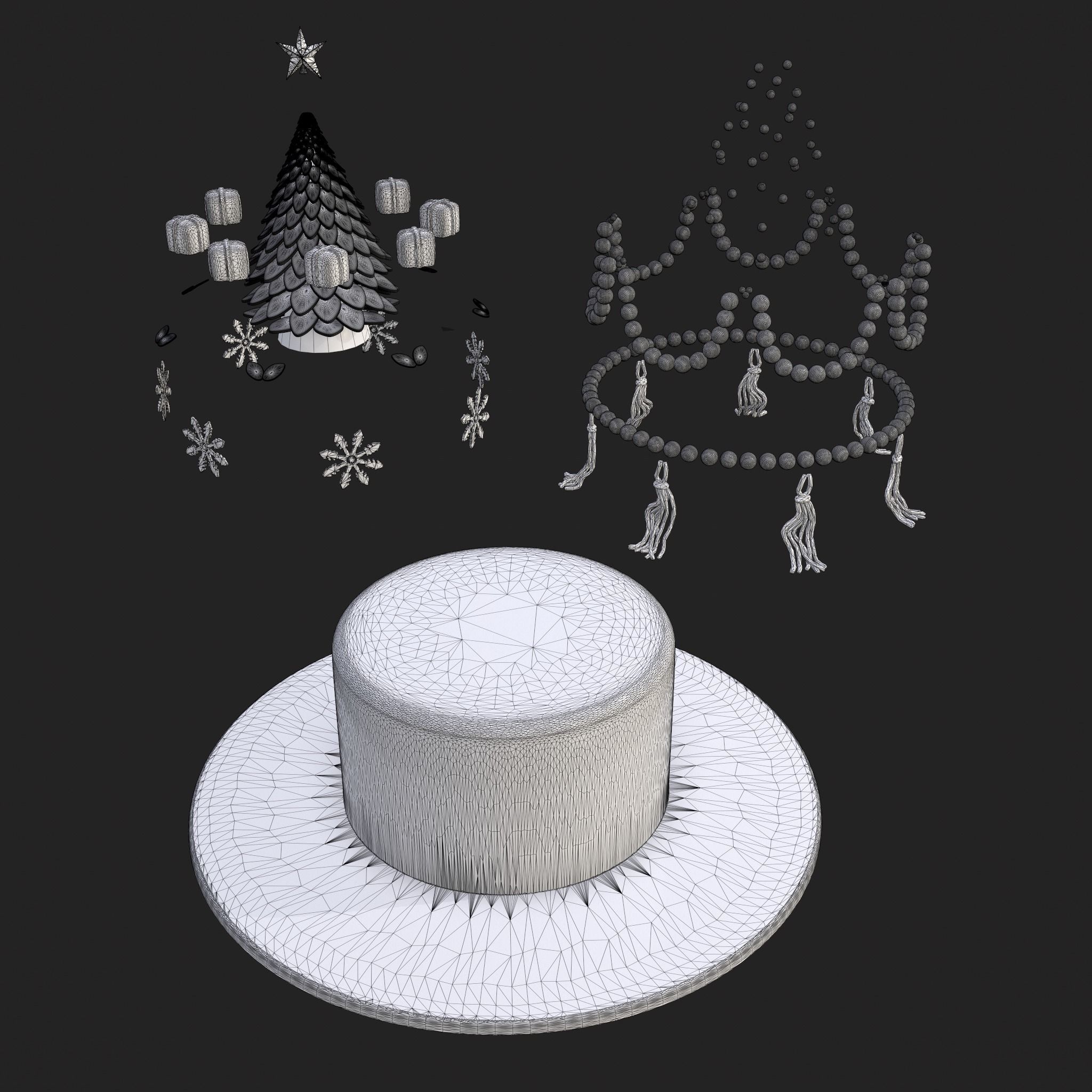 Christmas Tree Cake  3D print model_20