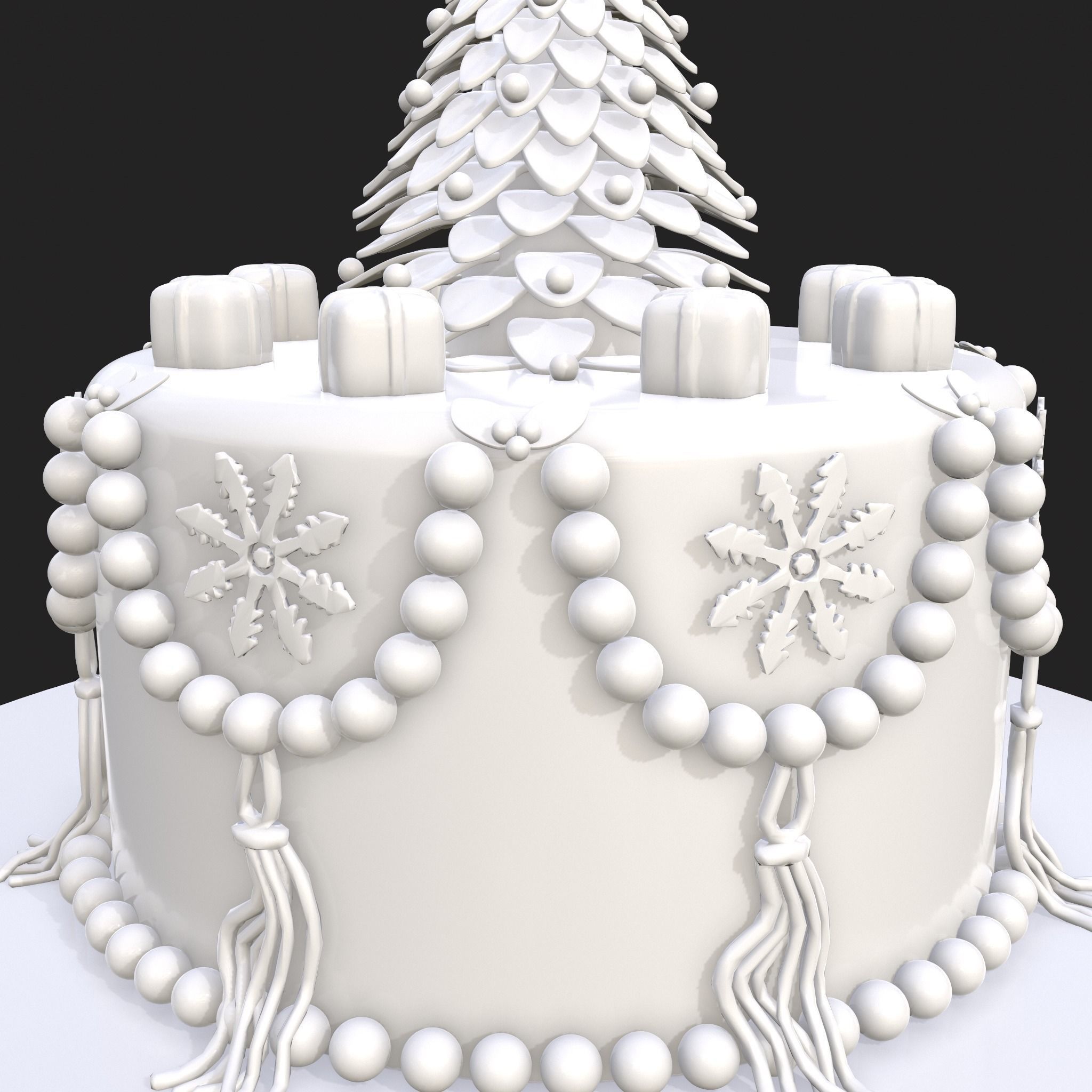 Christmas Tree Cake  3D print model_9