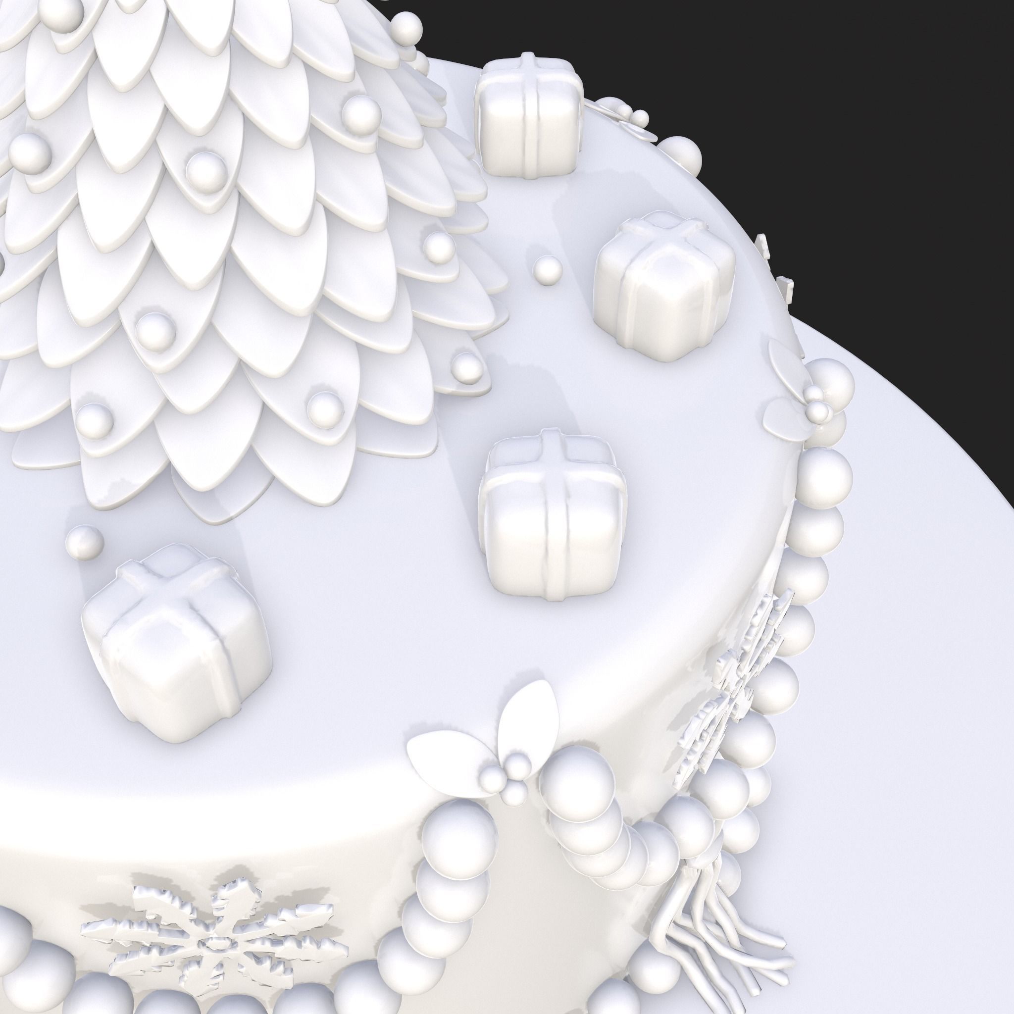 Christmas Tree Cake  3D print model_15