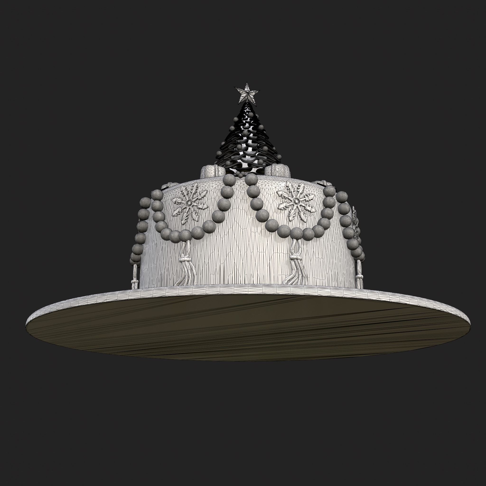 Christmas Tree Cake  3D print model_12