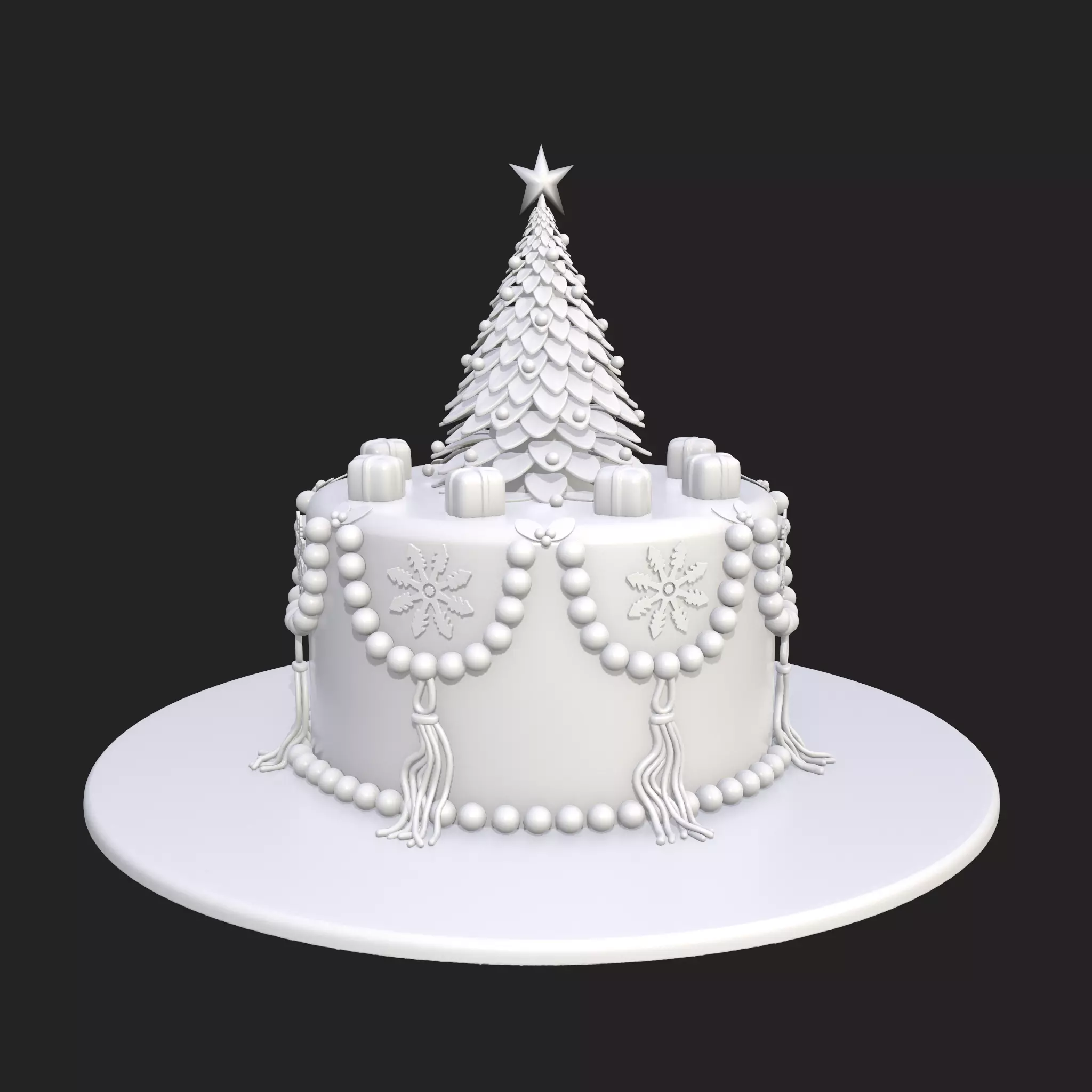 Christmas Tree Cake  3D print model_0