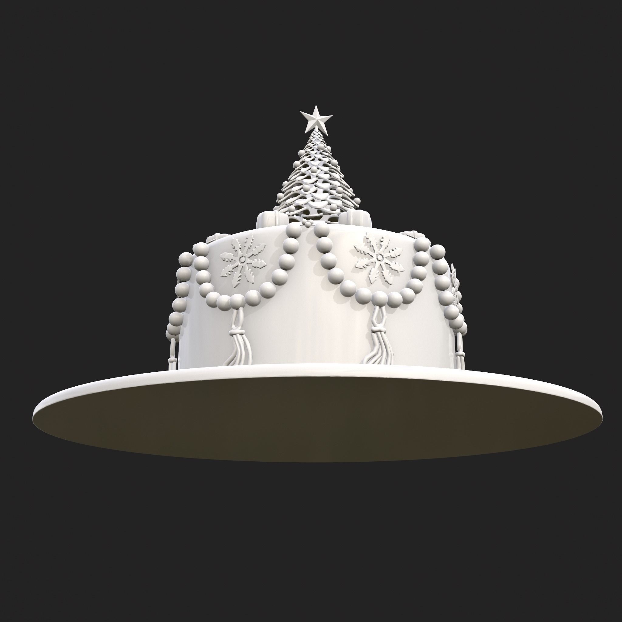 Christmas Tree Cake  3D print model_11