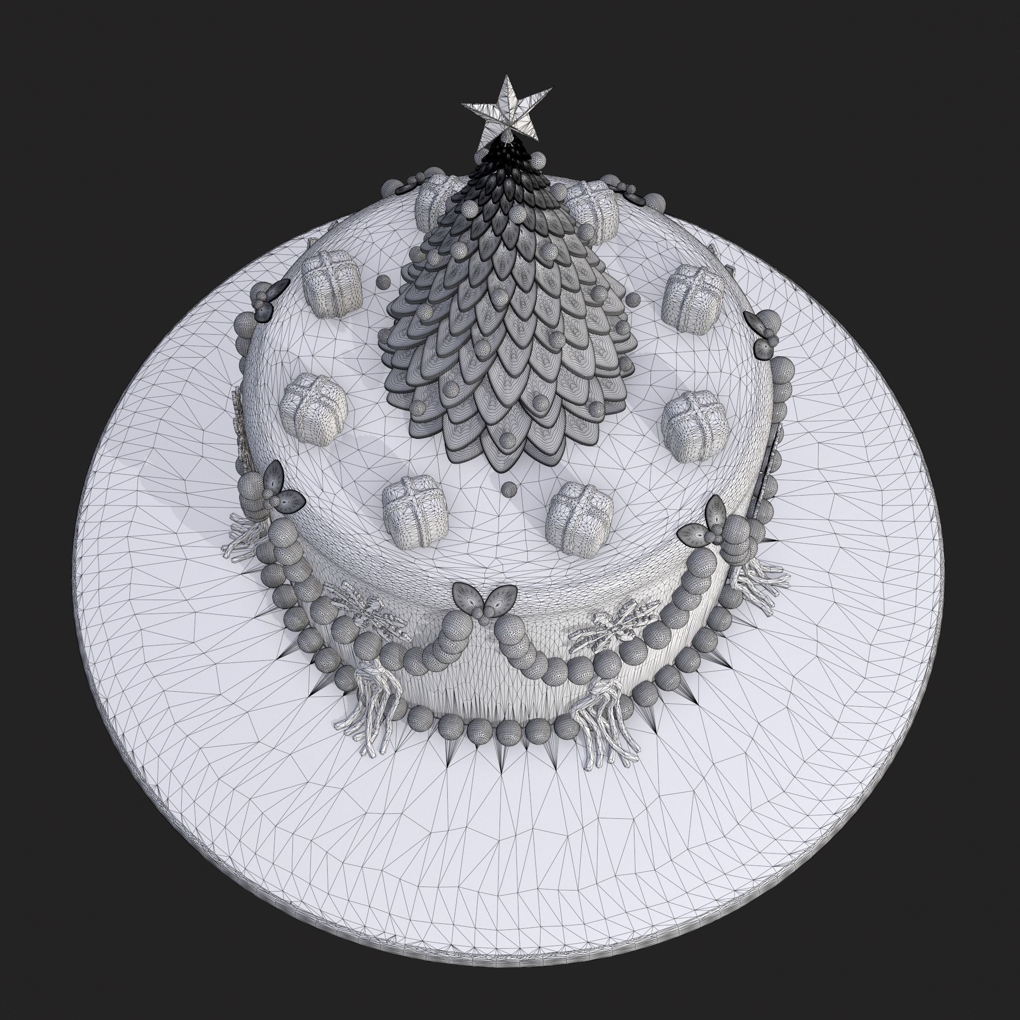 Christmas Tree Cake  3D print model_6