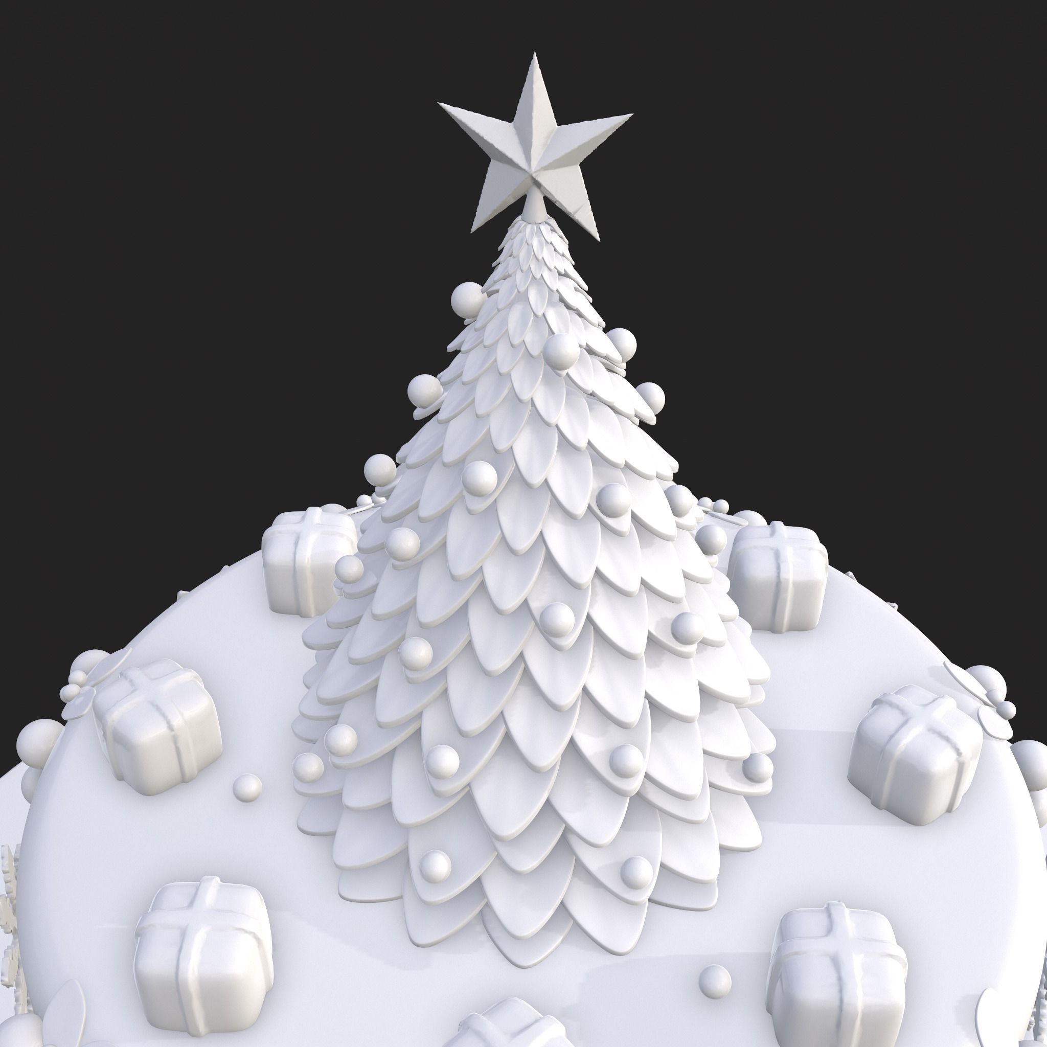 Christmas Tree Cake  3D print model_2