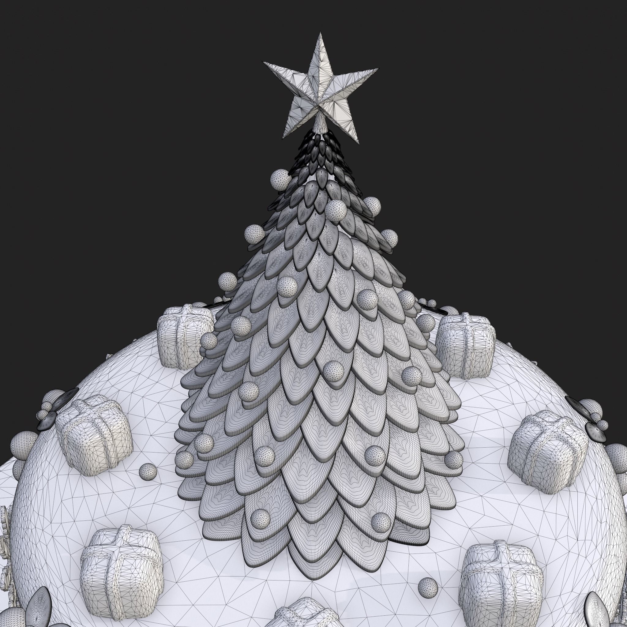 Christmas Tree Cake  3D print model_18