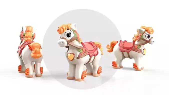 Cute pony horse animal