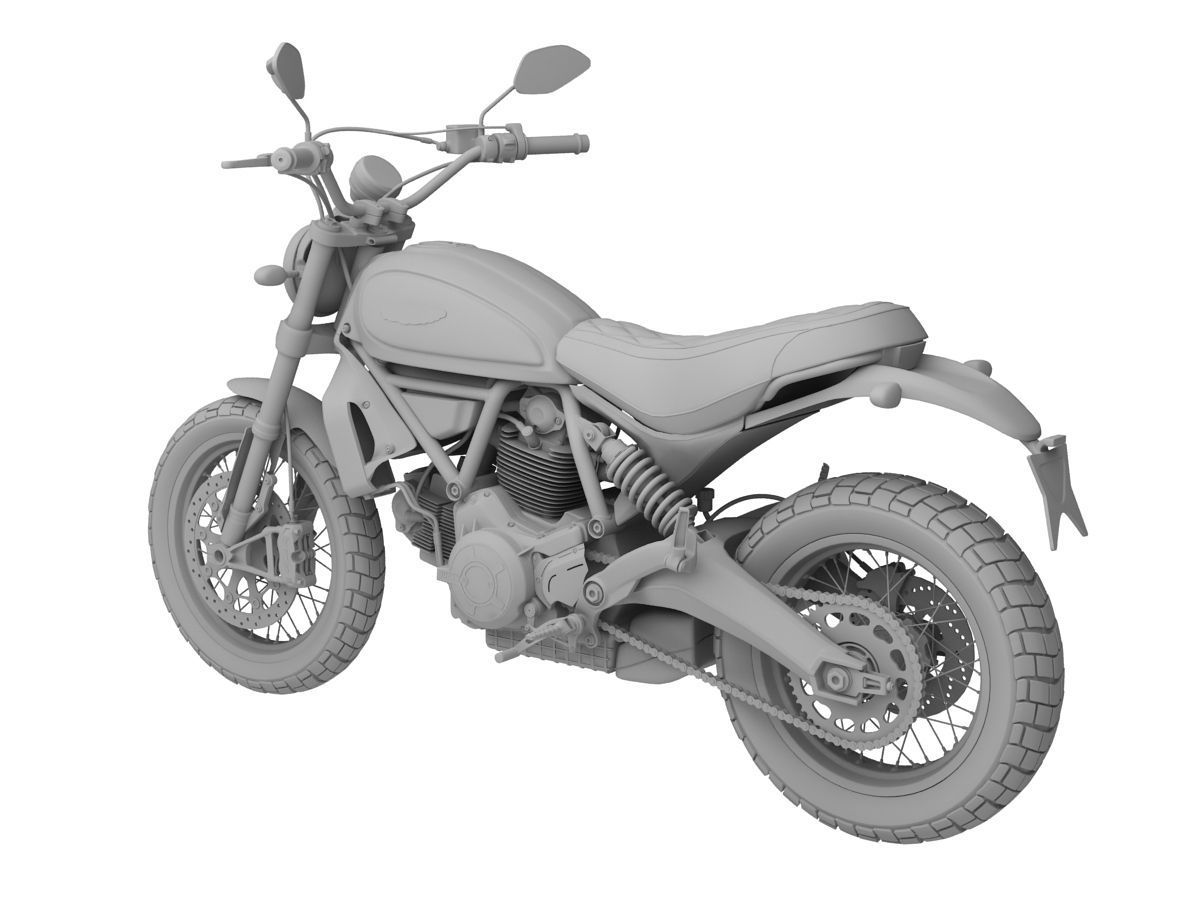 Ducati Scrambler Classic 2016 3D model_8