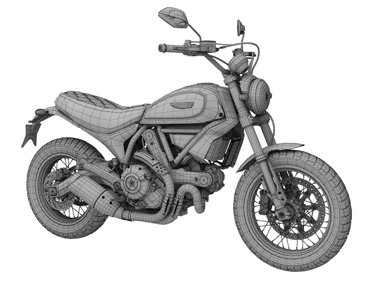Ducati Scrambler Classic 2016 3D model_12