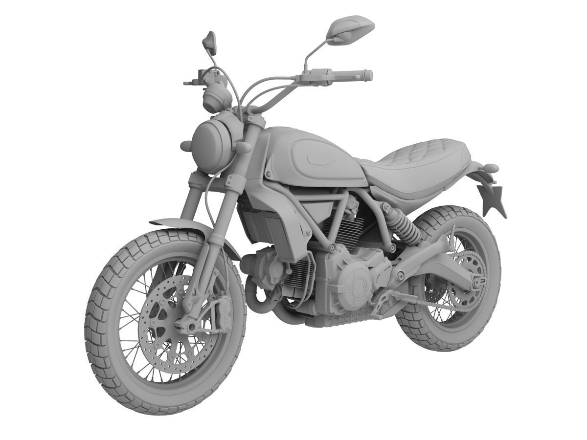 Ducati Scrambler Classic 2016 3D model_7