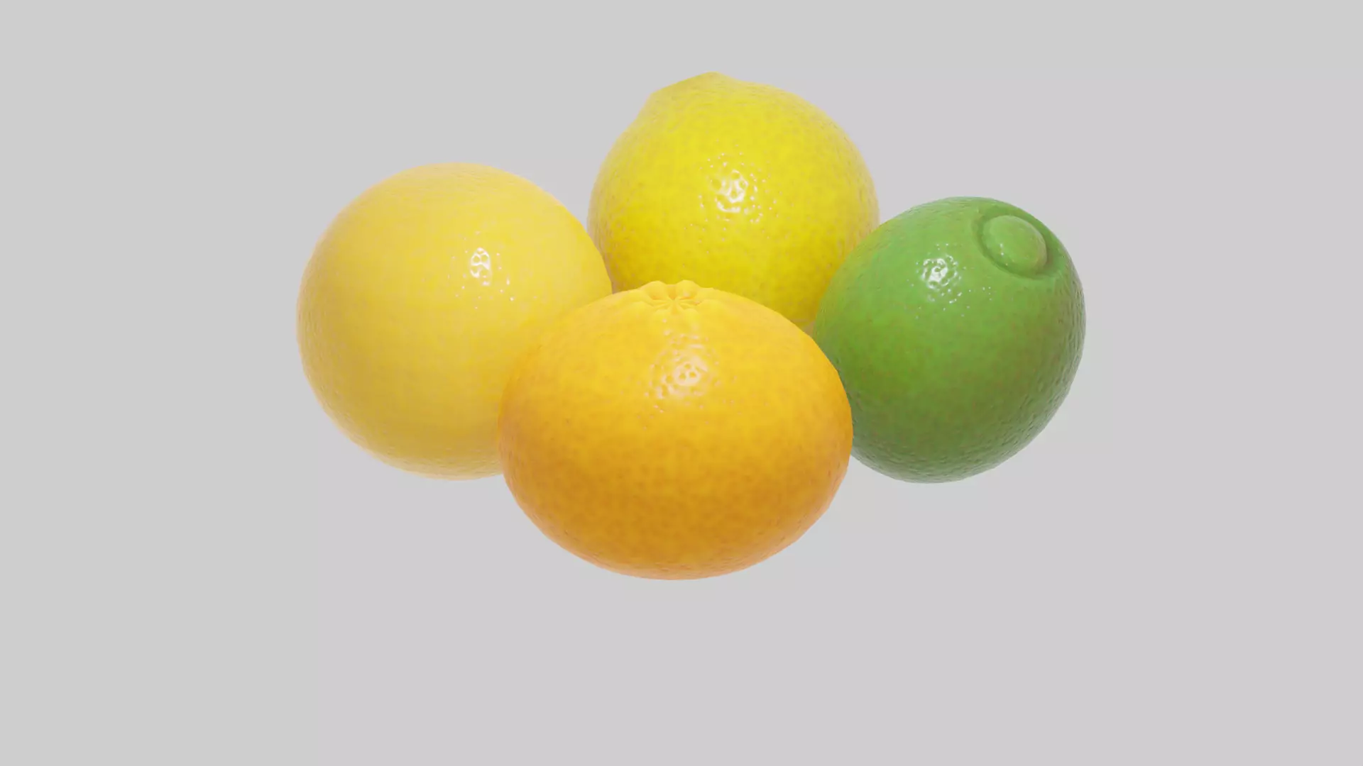 Citrus fruit - Lemon orange Free 3D model