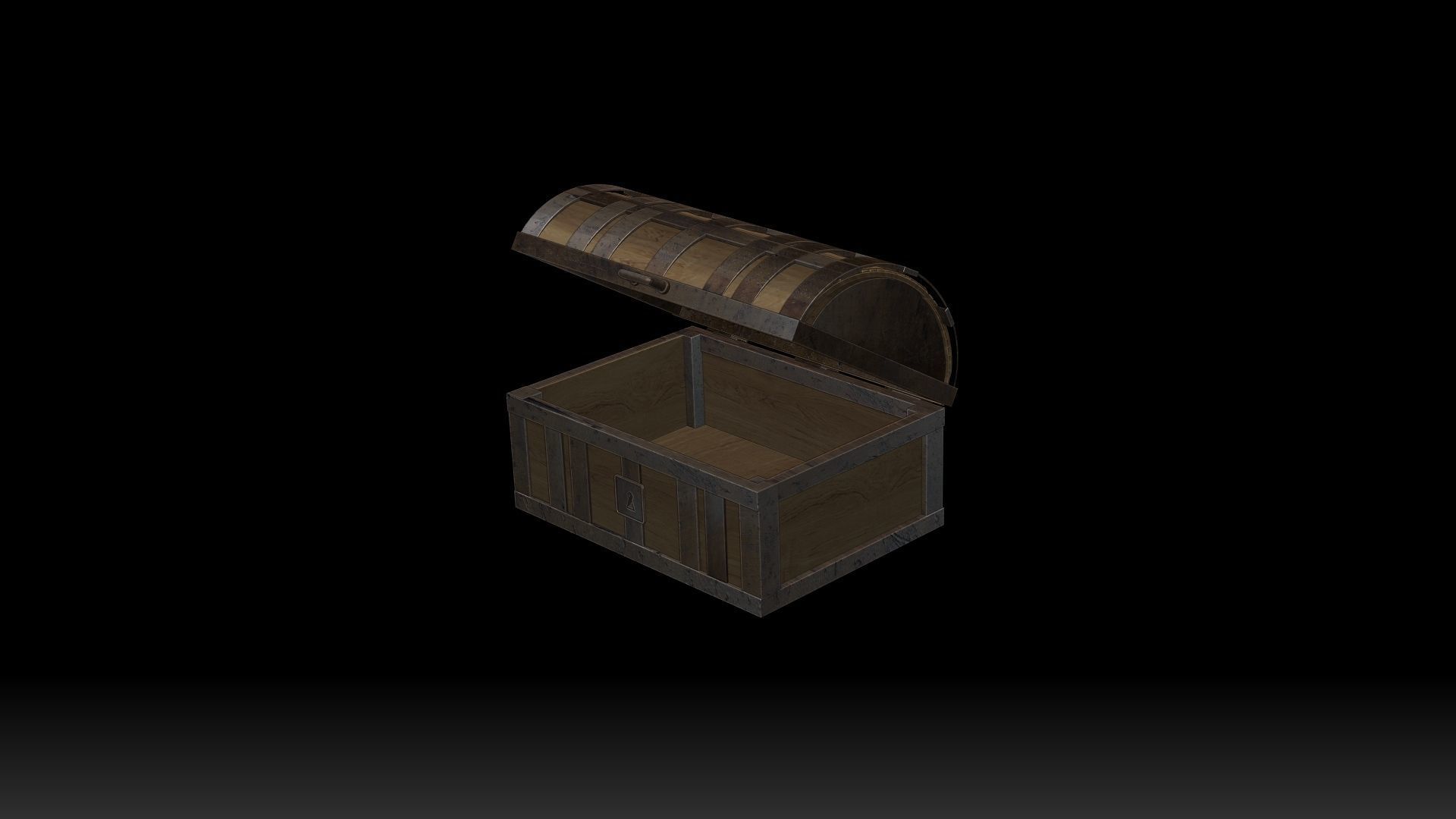 Treasure Chest Box 5 Low-poly 3D model_1