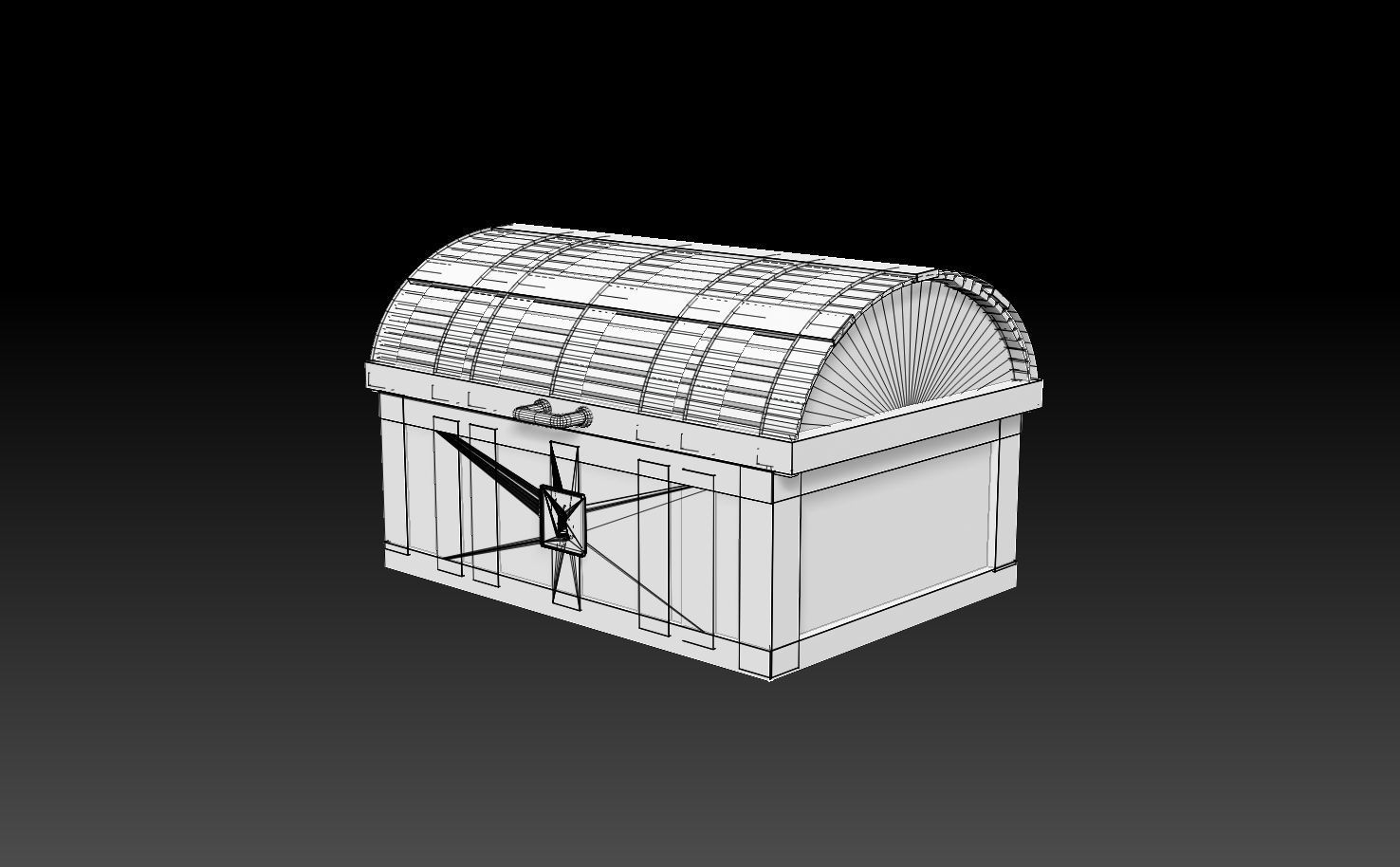 Treasure Chest Box 5 Low-poly 3D model_5