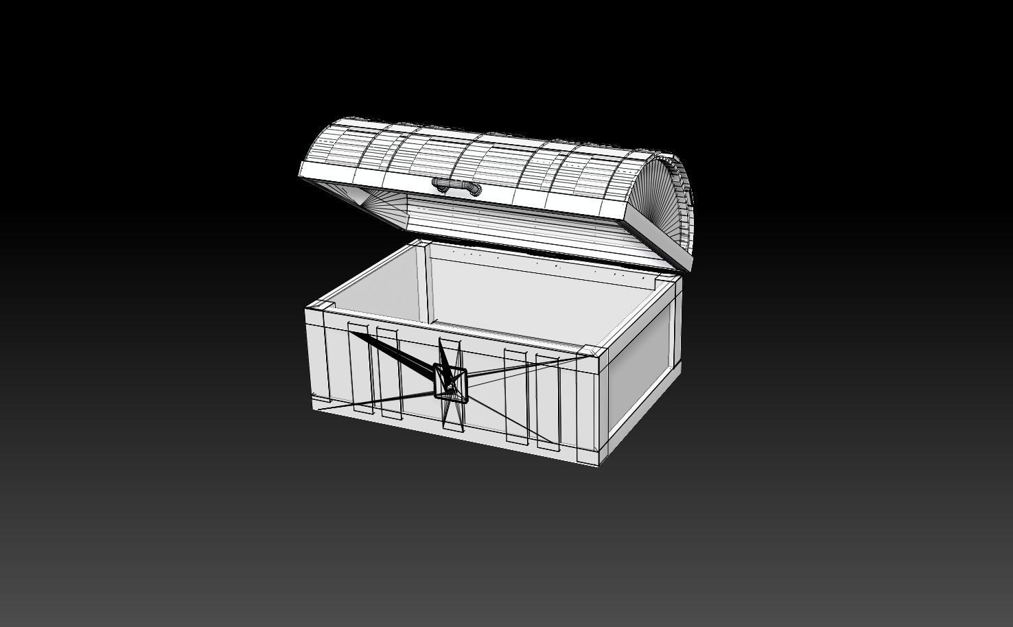Treasure Chest Box 5 Low-poly 3D model_6